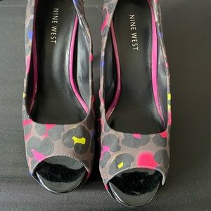 Nine West Neon cheetah Heels